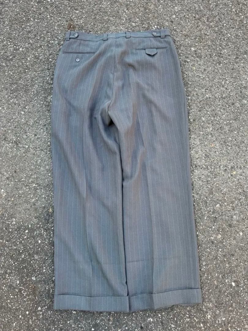 極太 Vintage Smokey Joe's ストライプ ワイド スラックス