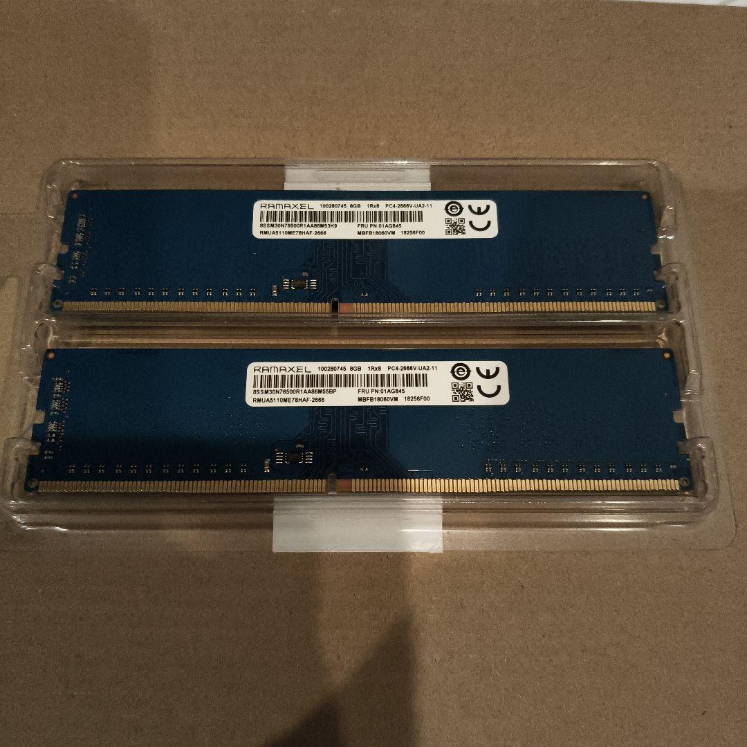 RAMAXEL DDR4 2666MHz 16GB（8GB×2） メモリー