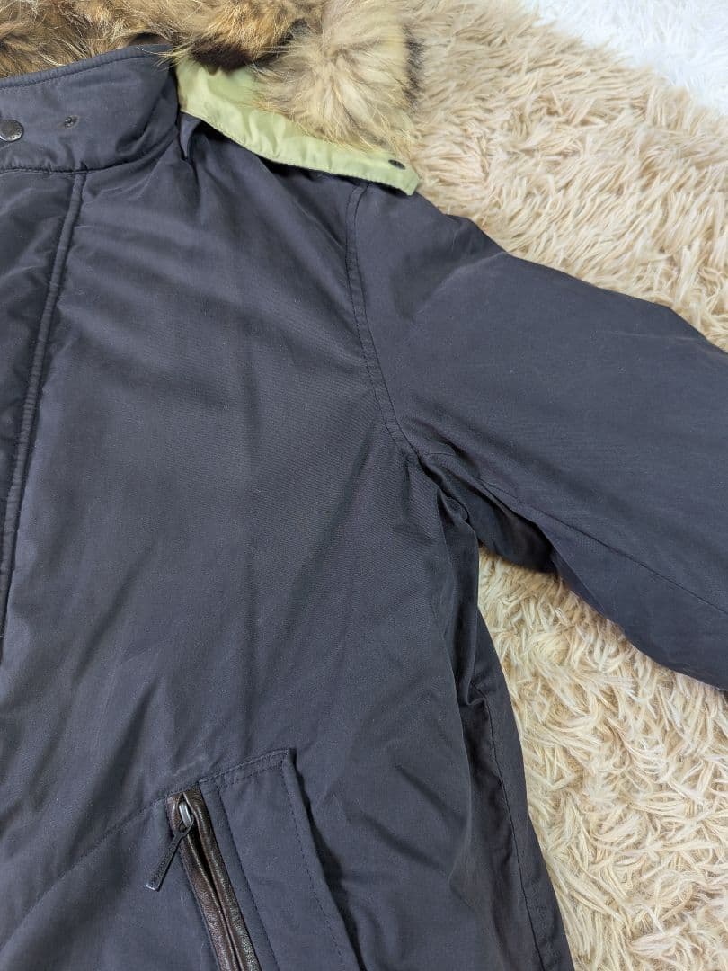 AQUARAMA モッズコート ダウン ファー フード付 イタリア製 メンズ L