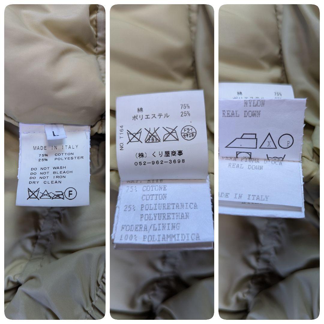 AQUARAMA モッズコート ダウン ファー フード付 イタリア製 メンズ L