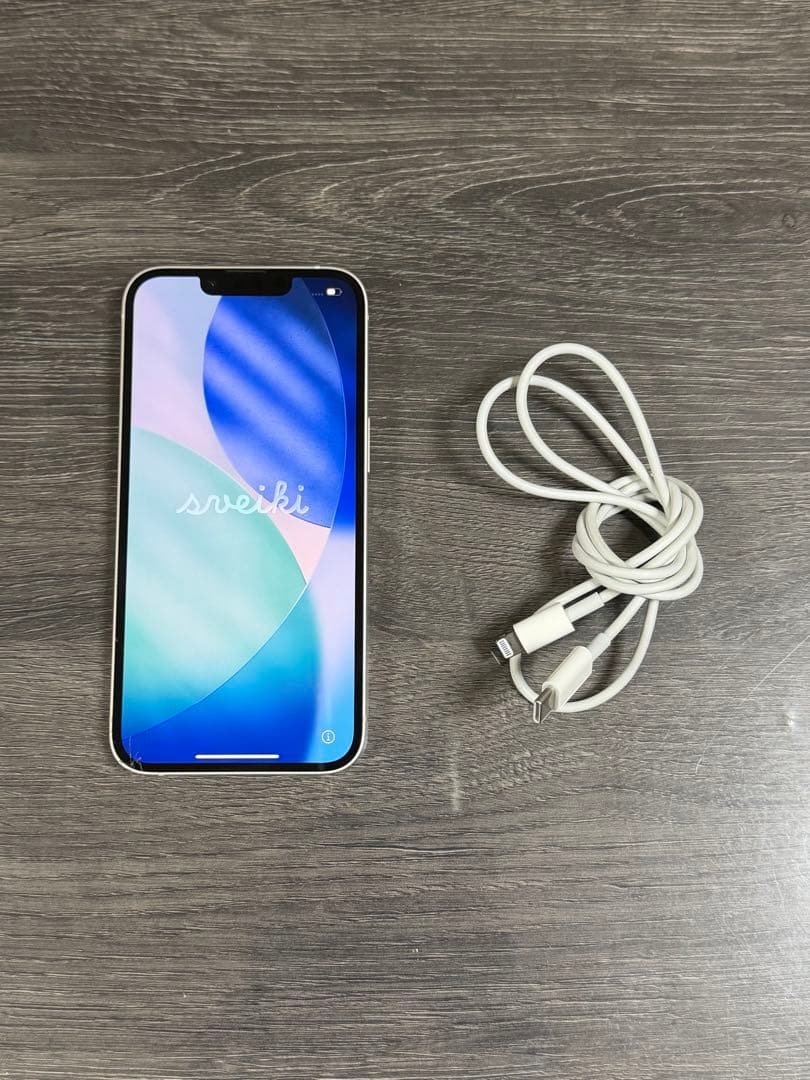 Apple iPhone 14ホワイト 本体 ケーブル付き