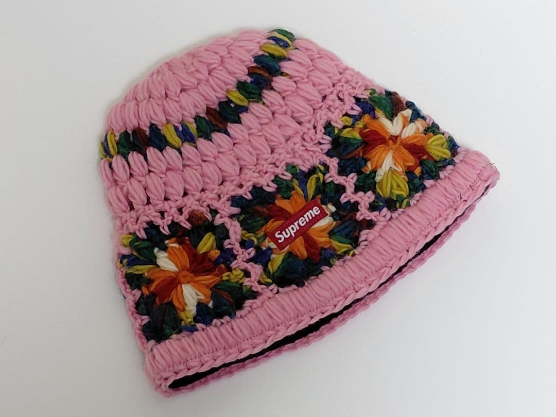 【極美品】 Supreme　Crochet　Beanie　フラミンゴピンク