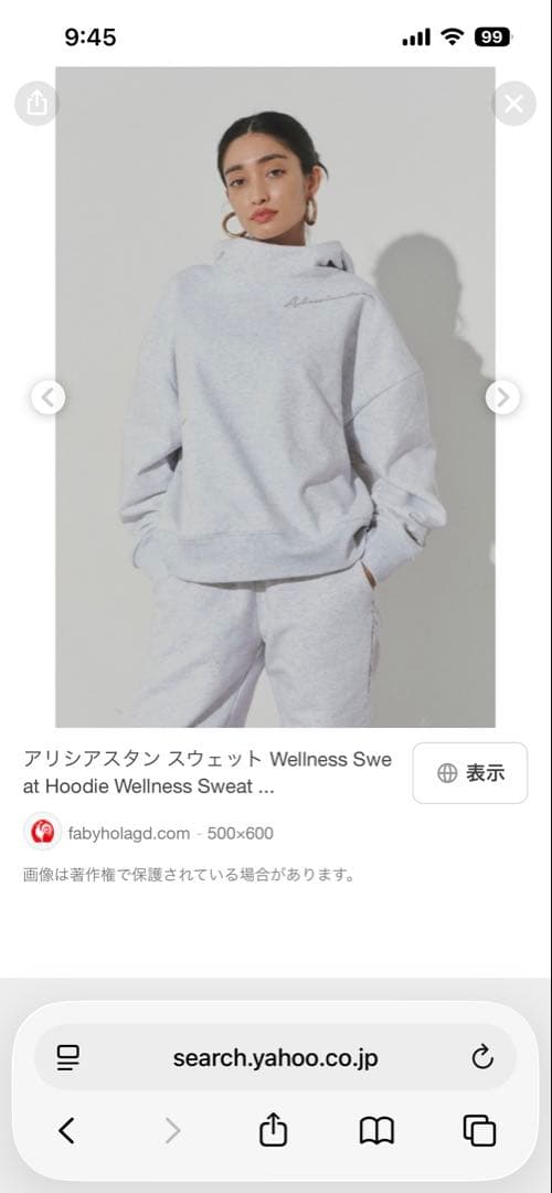 ALEXIA STAMwellness フーディー　スウェット上下セット