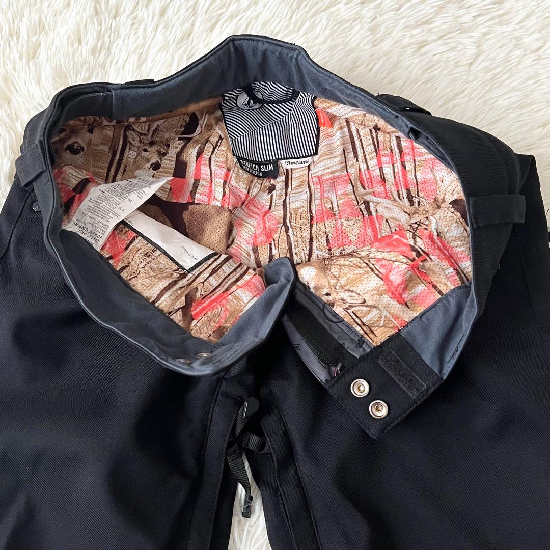 【美品】VOLCOM スノーボードウェア パンツ スリムストレッチ 黒 SP