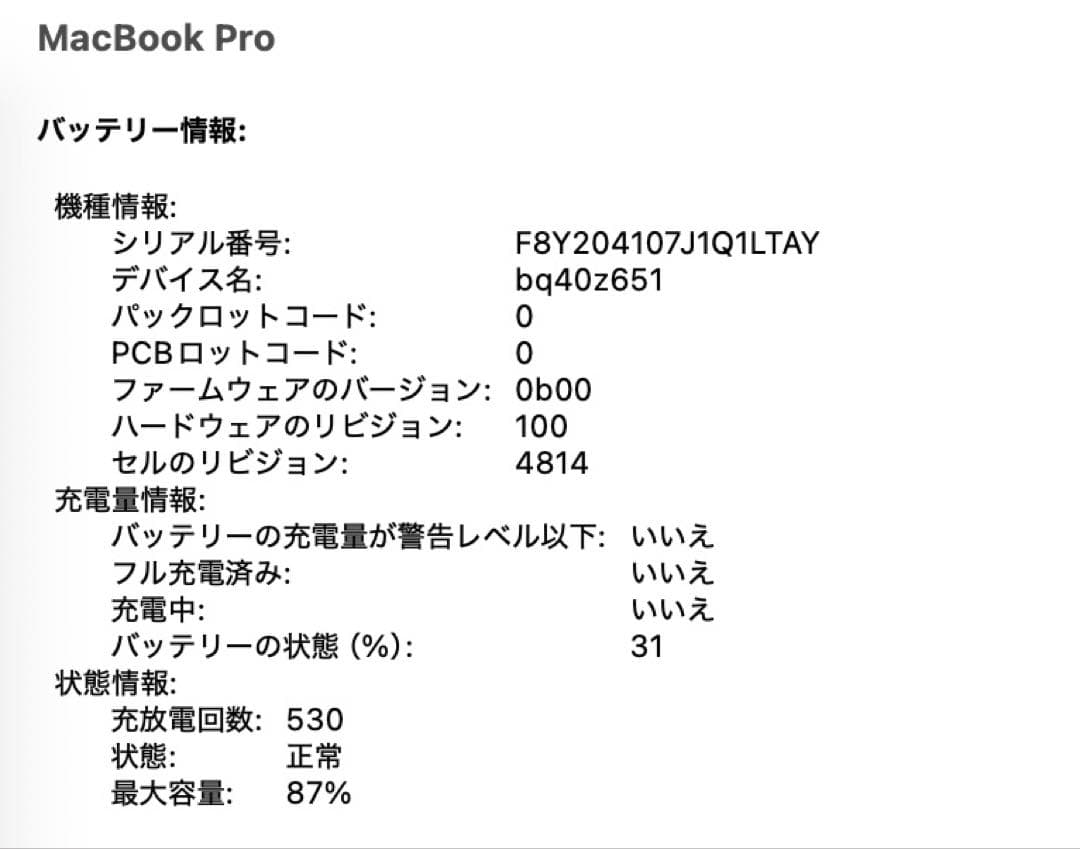 MacBook Pro M1 Pro 2021 32GB/512GB 14インチ