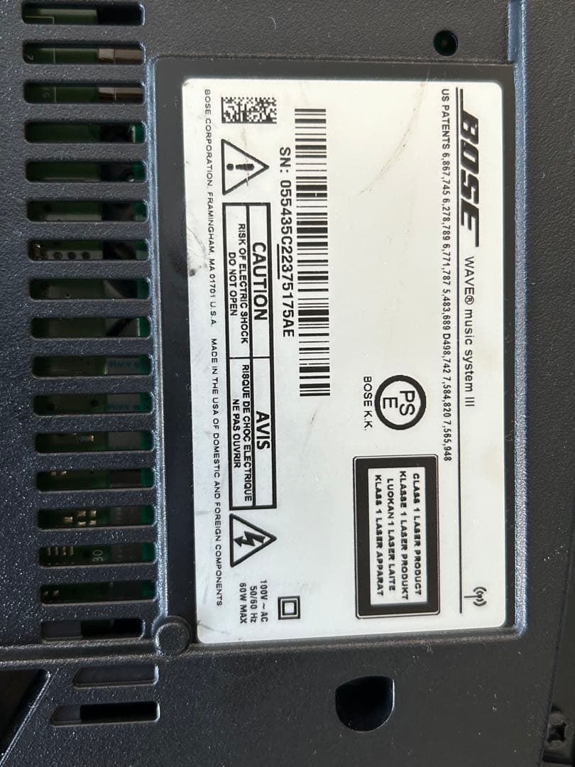 ポーズ BOSE WAVE SOUNDTOUCH MUSIC SYSTEM ３