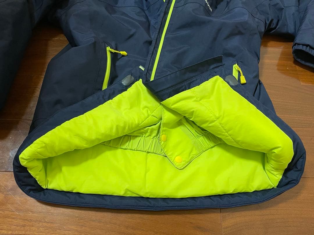 モンベル　パウダーステップジャケット/パンツ　160サイズ　ネイビー/イエロー