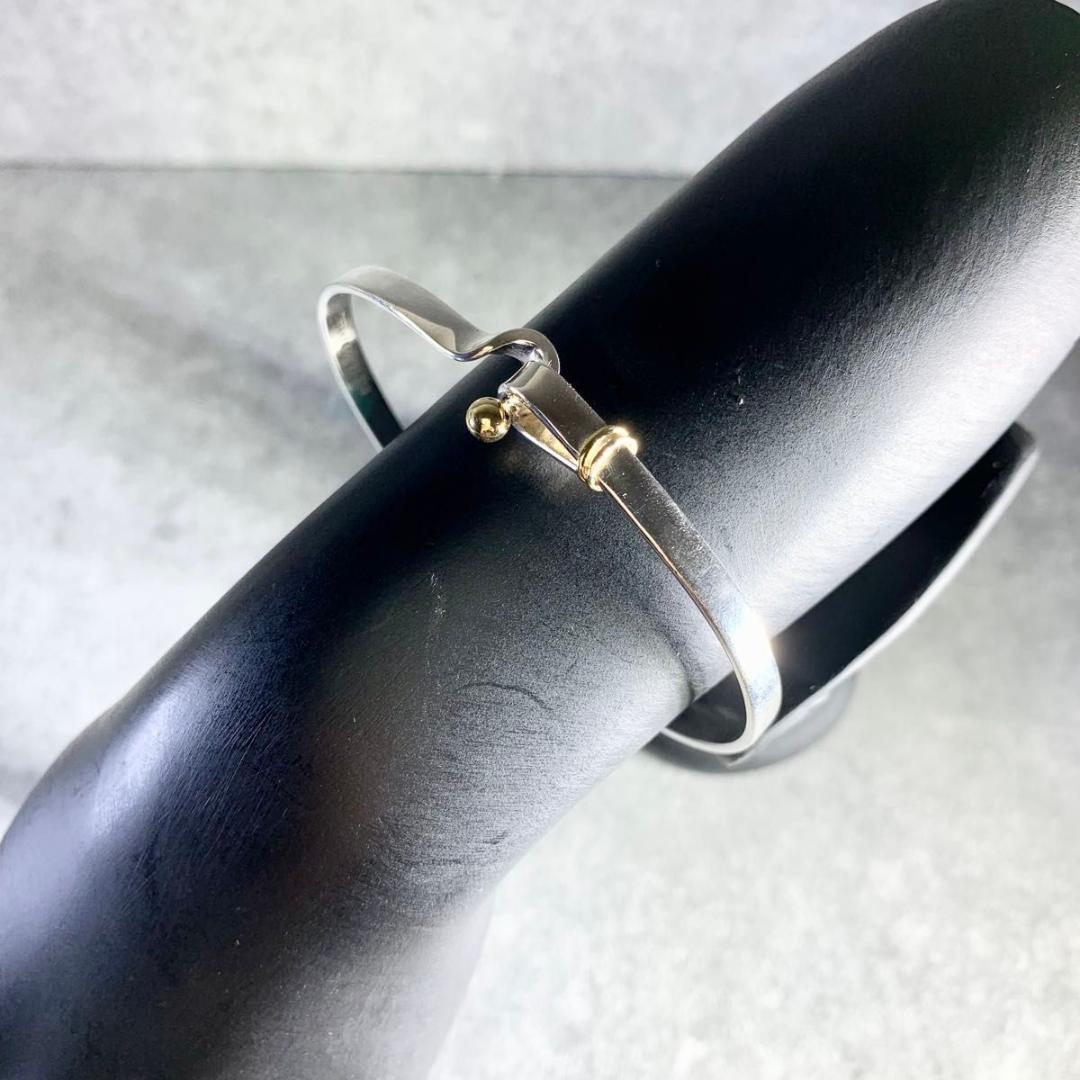 箱袋付き ティファニー フック&アイ バングル ゴールド ブレスレット WG1