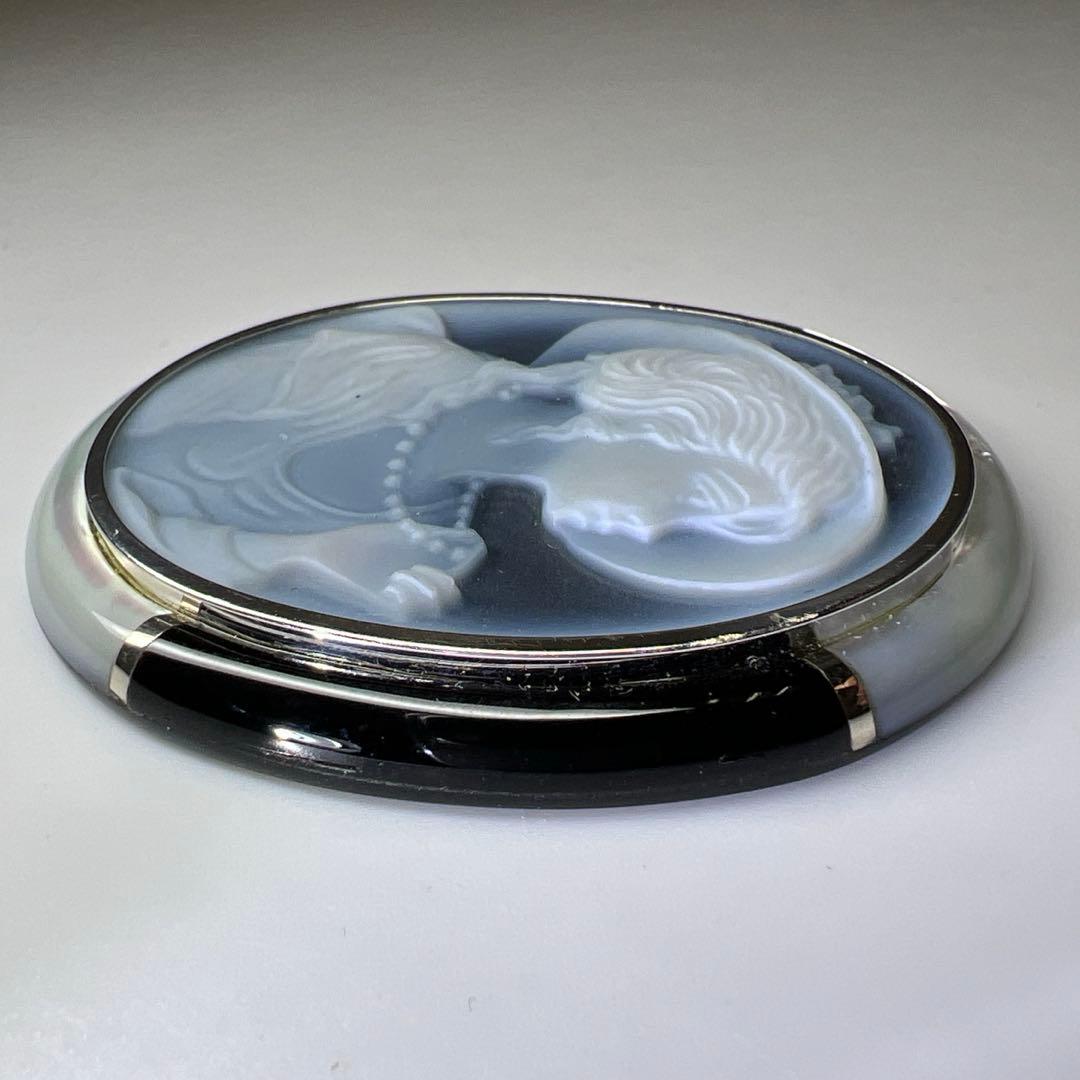 本ストーンカメオブローチ　16g 東Y8-0210☆2F