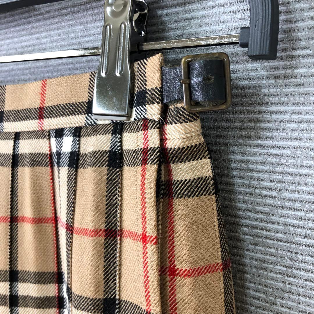 BURBERRY ノバチェック プリーツ ラップスカート 36 ベージュ