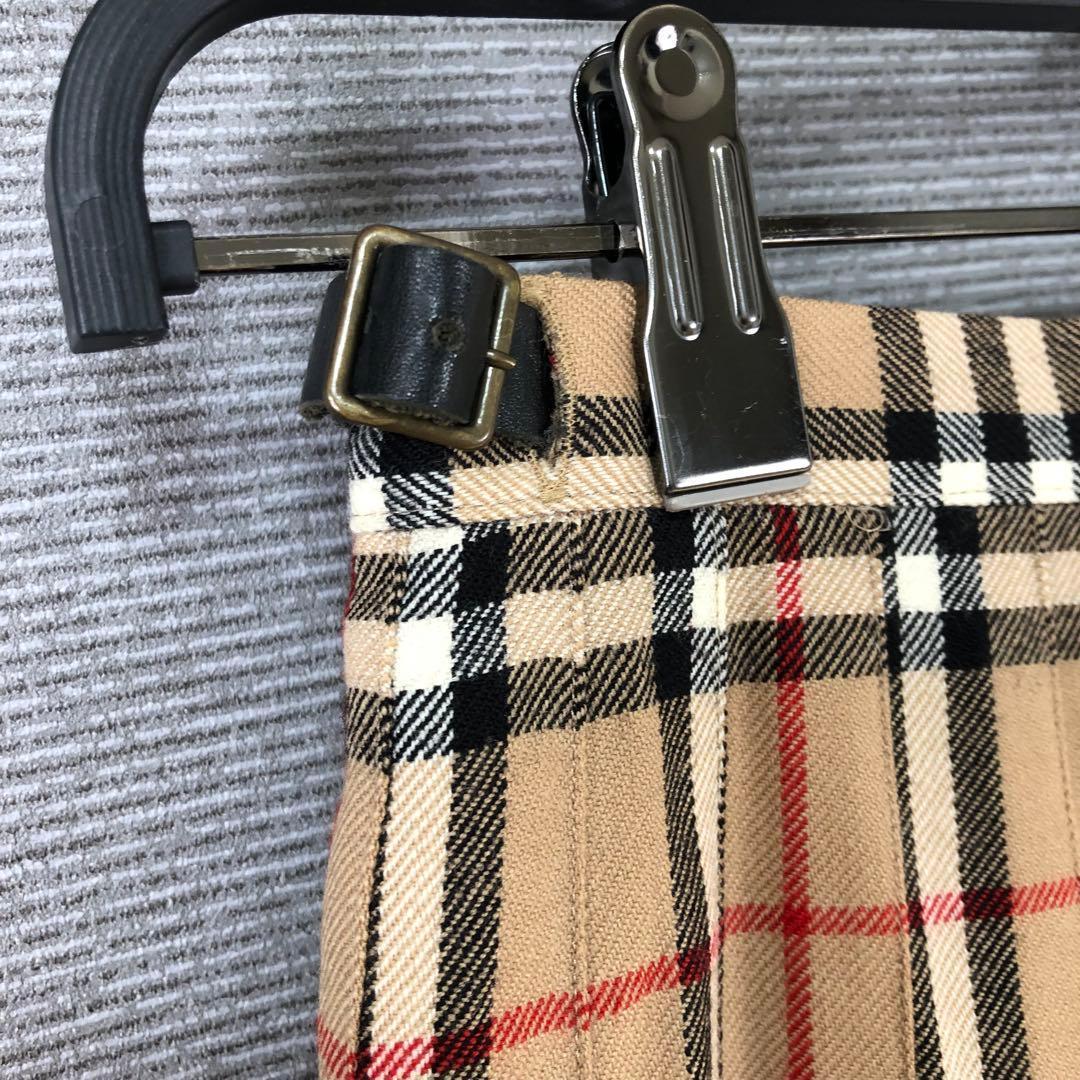 BURBERRY ノバチェック プリーツ ラップスカート 36 ベージュ