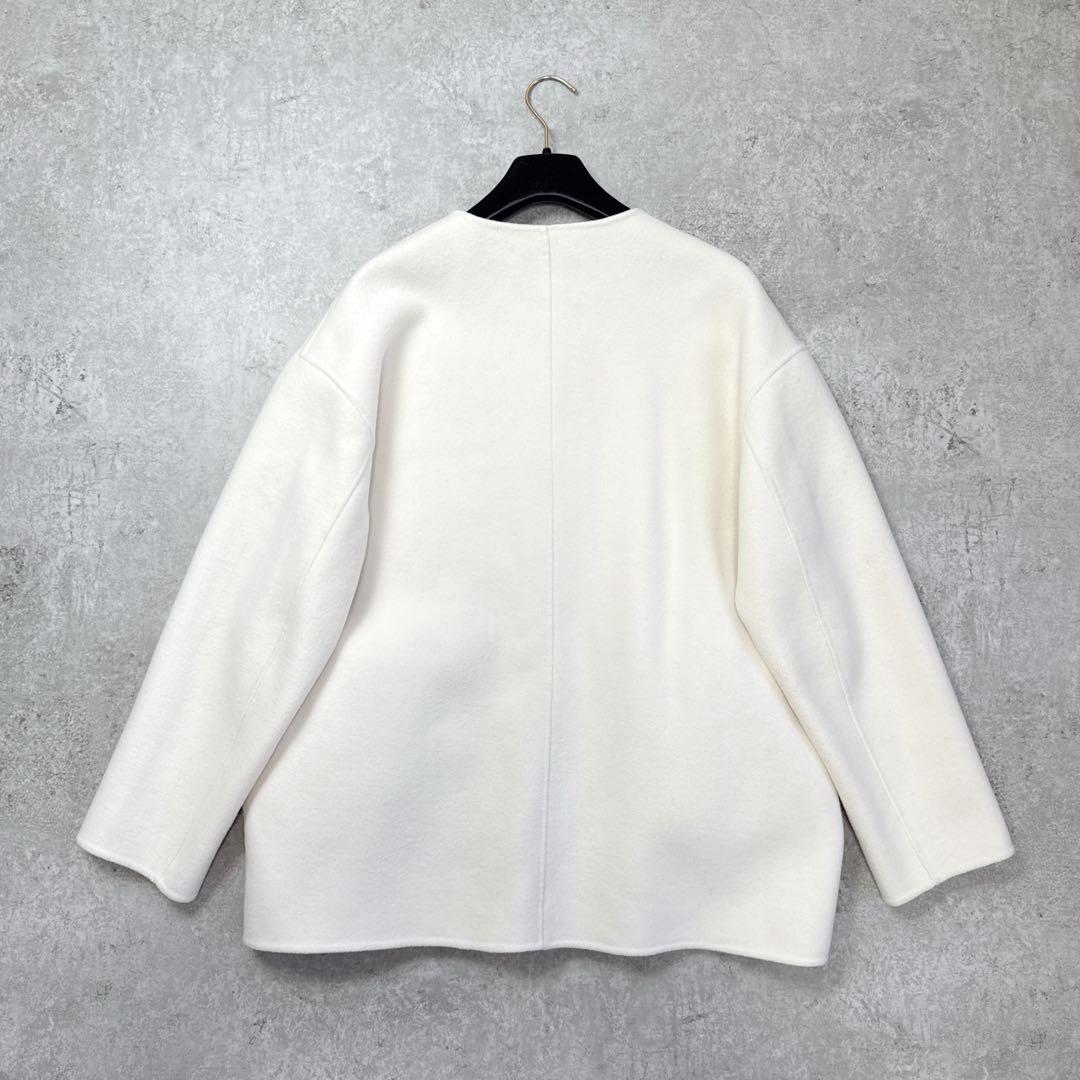 u-big 石井毛皮 ウールダブルフェイス FOXポケットファーコート S