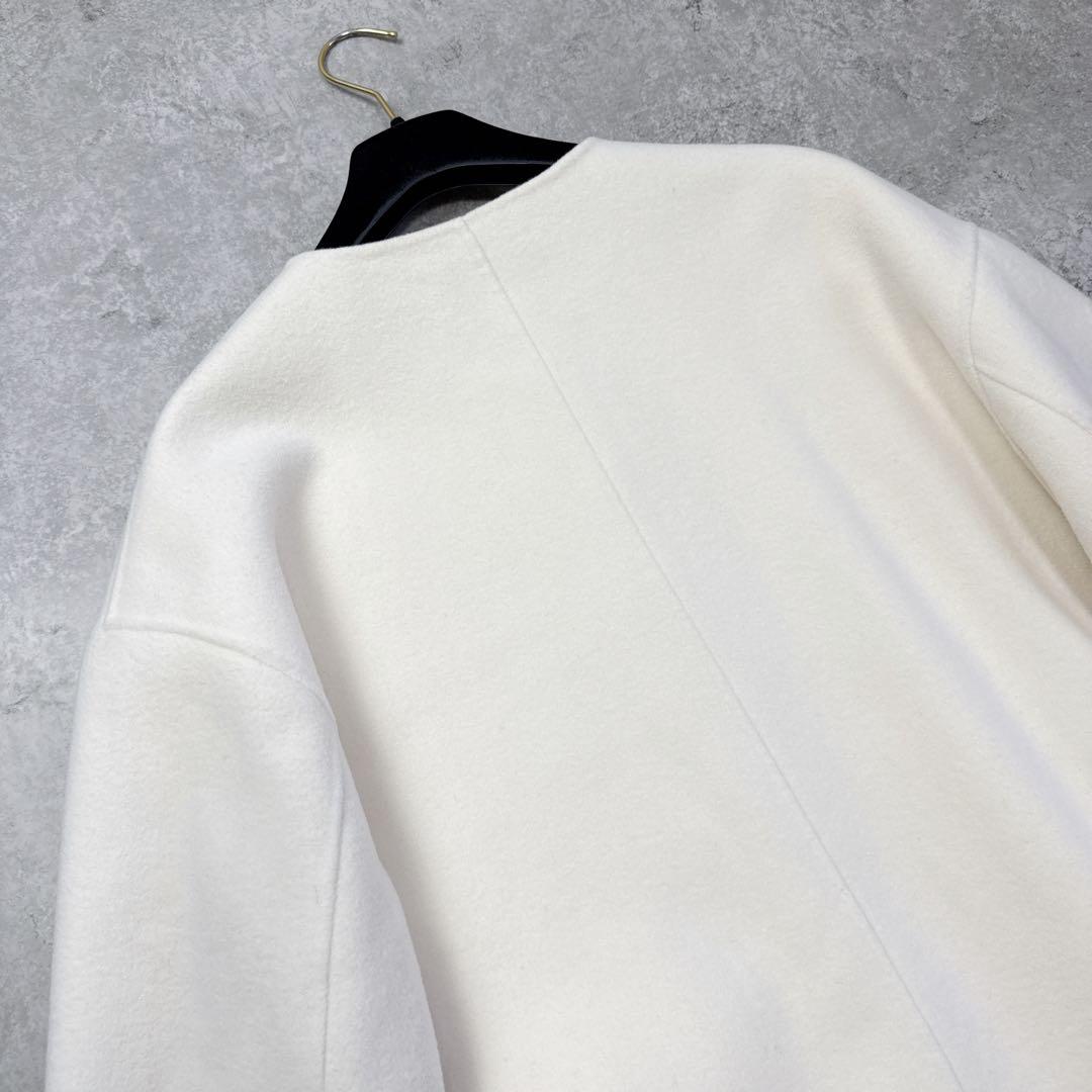 u-big 石井毛皮 ウールダブルフェイス FOXポケットファーコート S