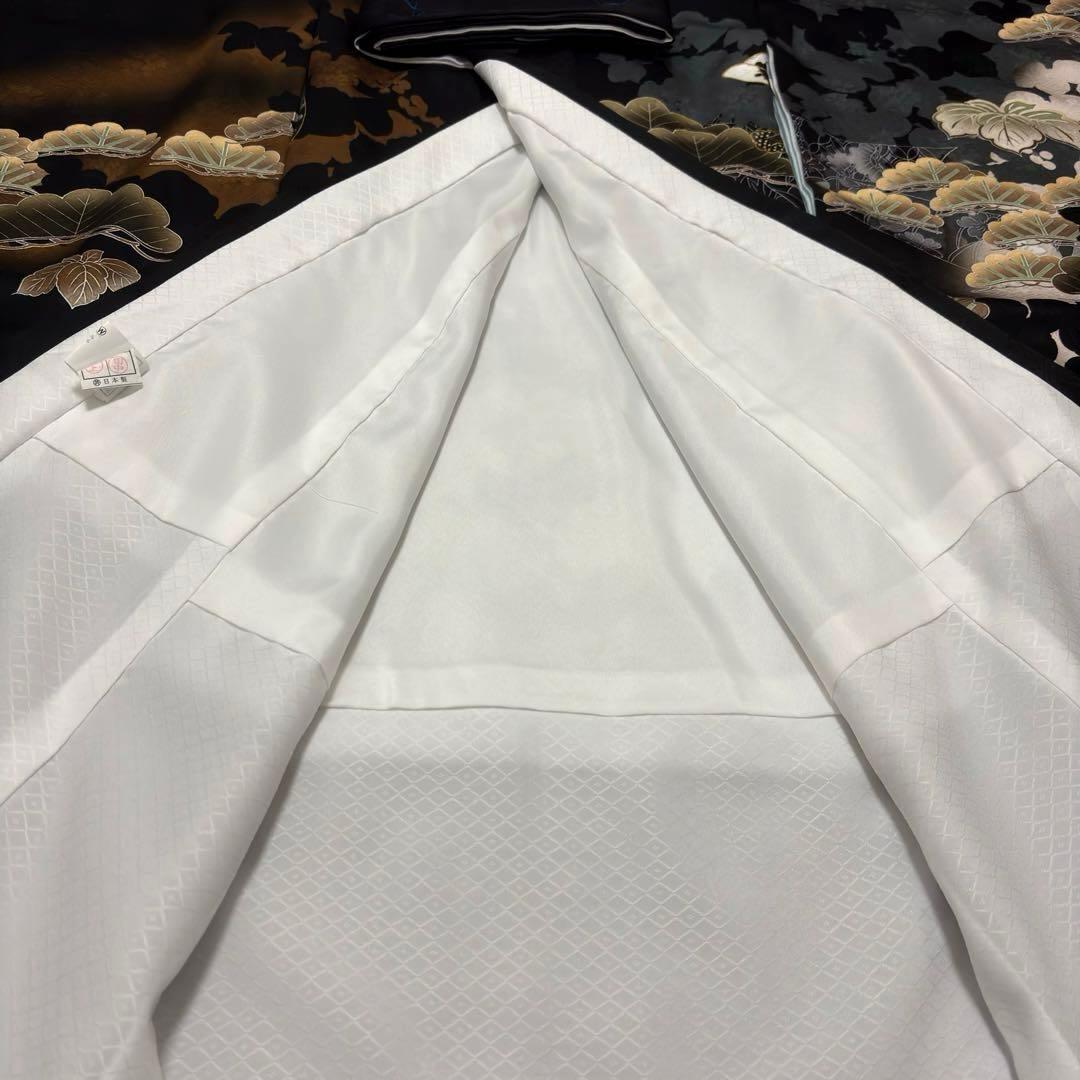 【新品/正絹 】日本製 特選京友禅染 襦袢付 新品たとう紙付 男の子 黒 兜