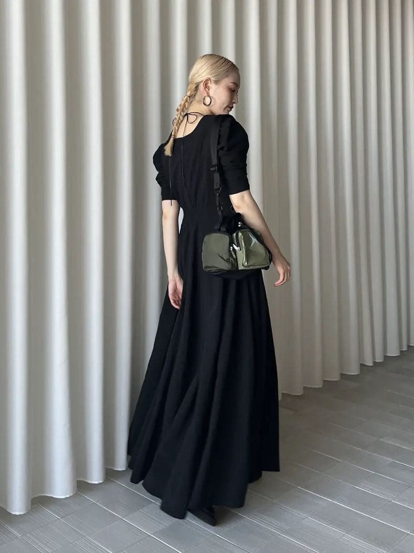 ワンピース AmeriVINTAGE SEERSUCKER VOLUME HEM DRESS