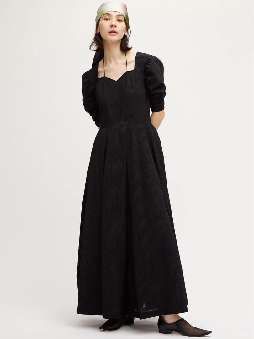 ワンピース AmeriVINTAGE SEERSUCKER VOLUME HEM DRESS