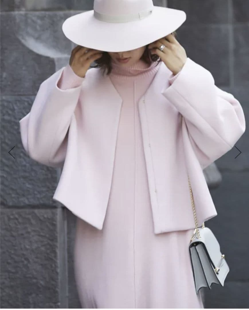 セブンテン バイ ミホカワヒト ダブルフェイスショートコート ピンク M