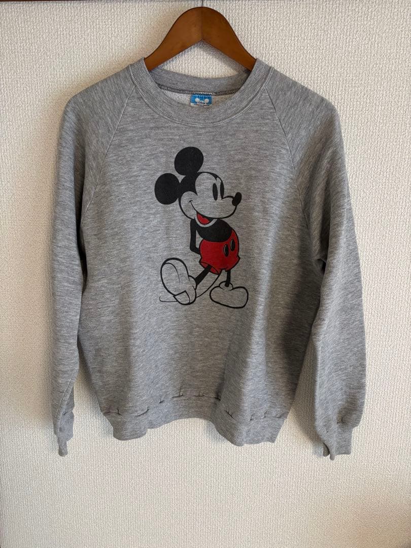 80s ビンテージ USA製 Disney ミッキー スウェット XL