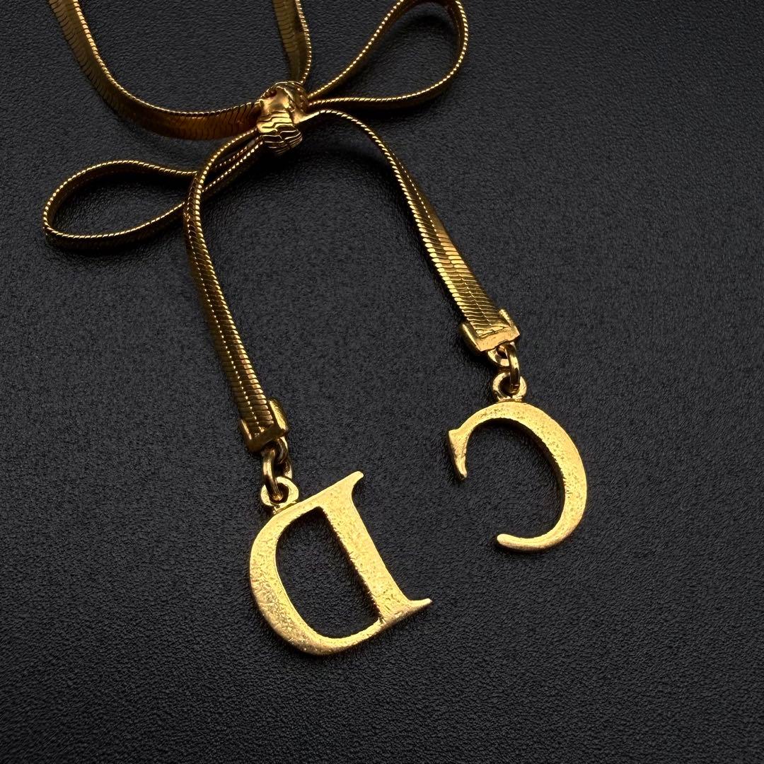 【美品】Christian Dior ディオール　リボンデザイン アンクレット