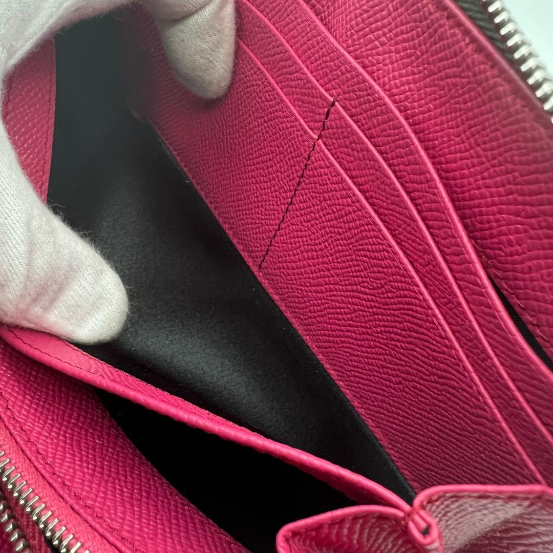 美品 トッズ☆L字ジッピーロングウォレット 長財布 ぺブルドレザー 本革 グレー