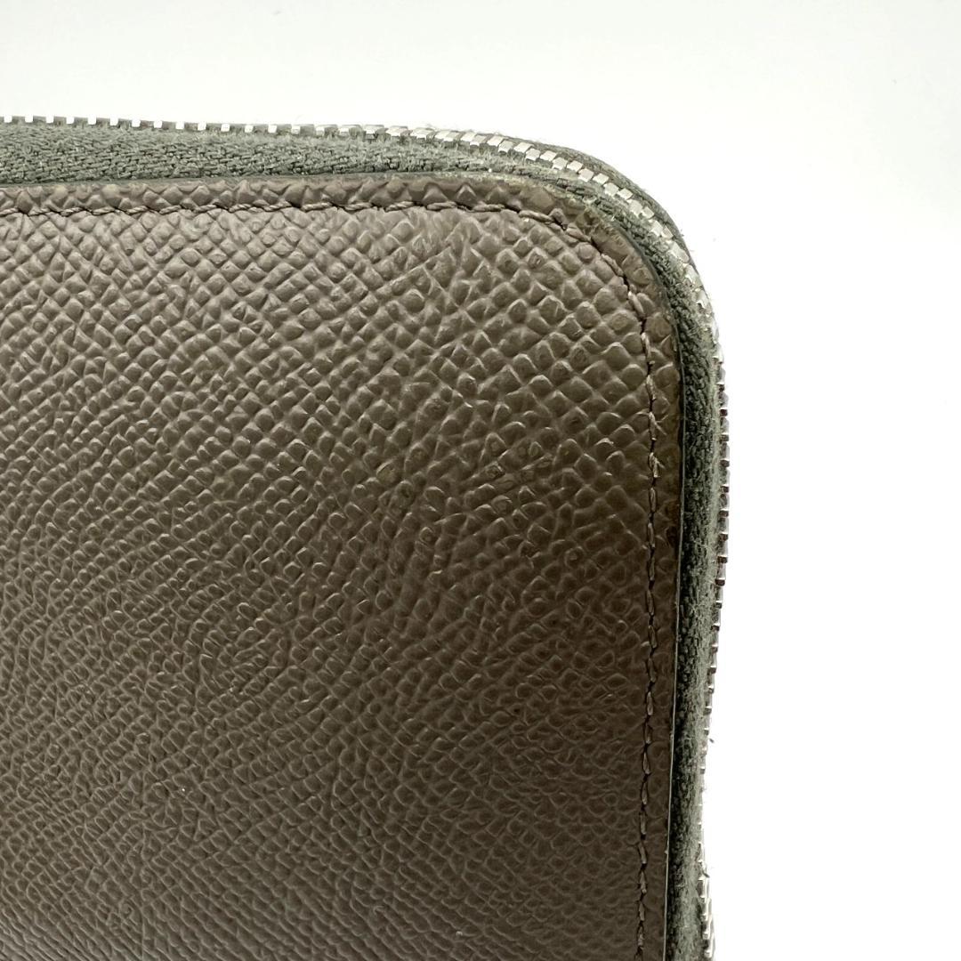 美品 トッズ☆L字ジッピーロングウォレット 長財布 ぺブルドレザー 本革 グレー