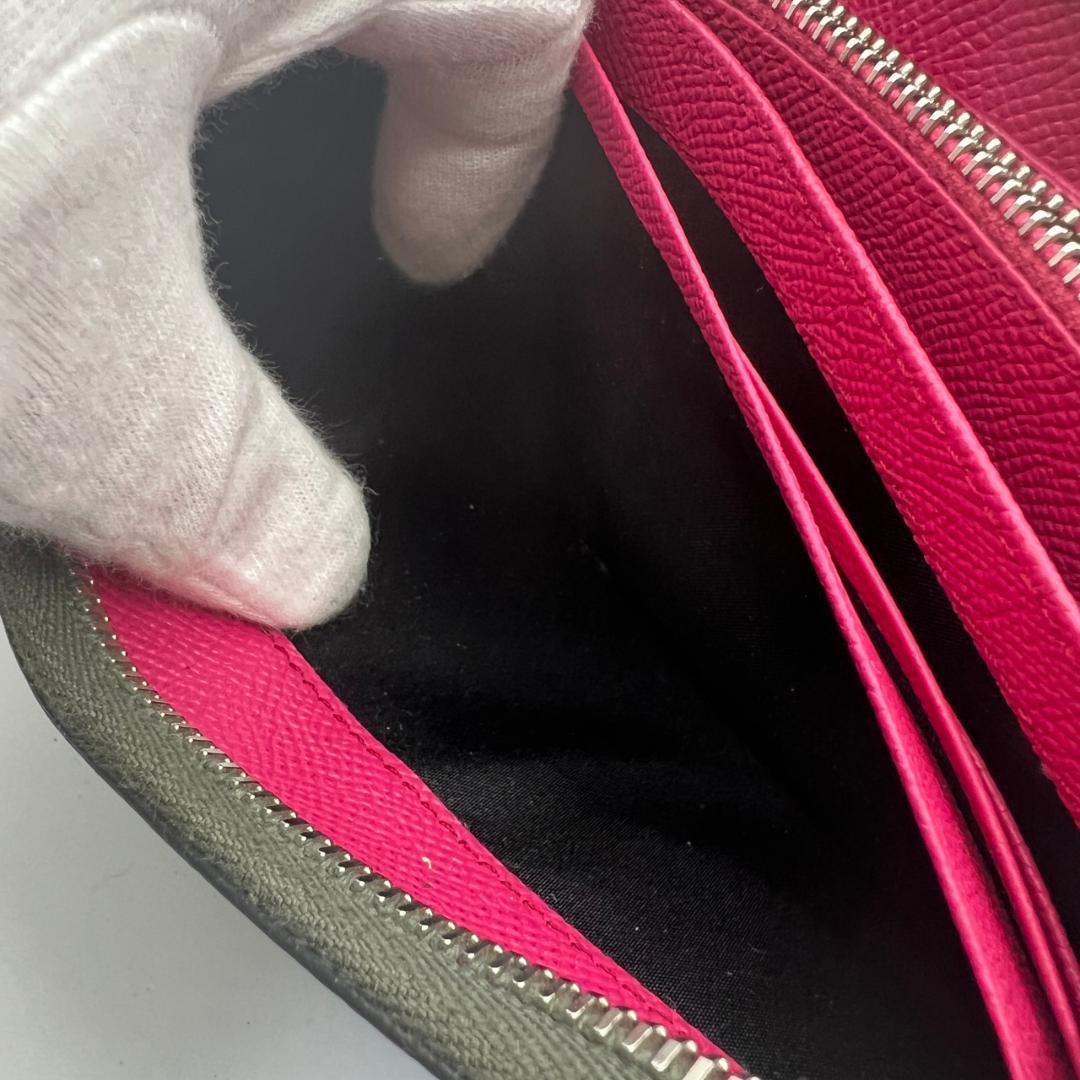 美品 トッズ☆L字ジッピーロングウォレット 長財布 ぺブルドレザー 本革 グレー