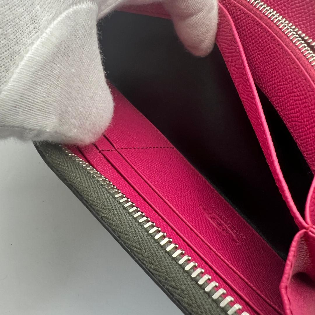 美品 トッズ☆L字ジッピーロングウォレット 長財布 ぺブルドレザー 本革 グレー