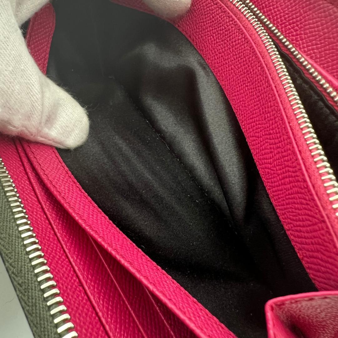 美品 トッズ☆L字ジッピーロングウォレット 長財布 ぺブルドレザー 本革 グレー