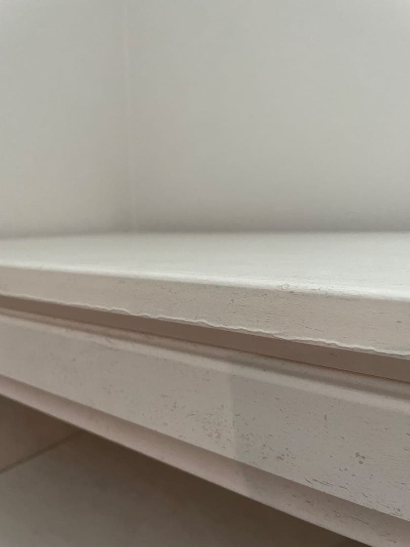 ホワイト木製本棚 ホワイトシェルフ　　引き出し付き