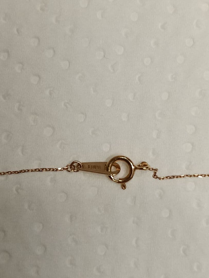 K10PGピンクゴールド一粒ダイヤモンドネックレス0.05ct