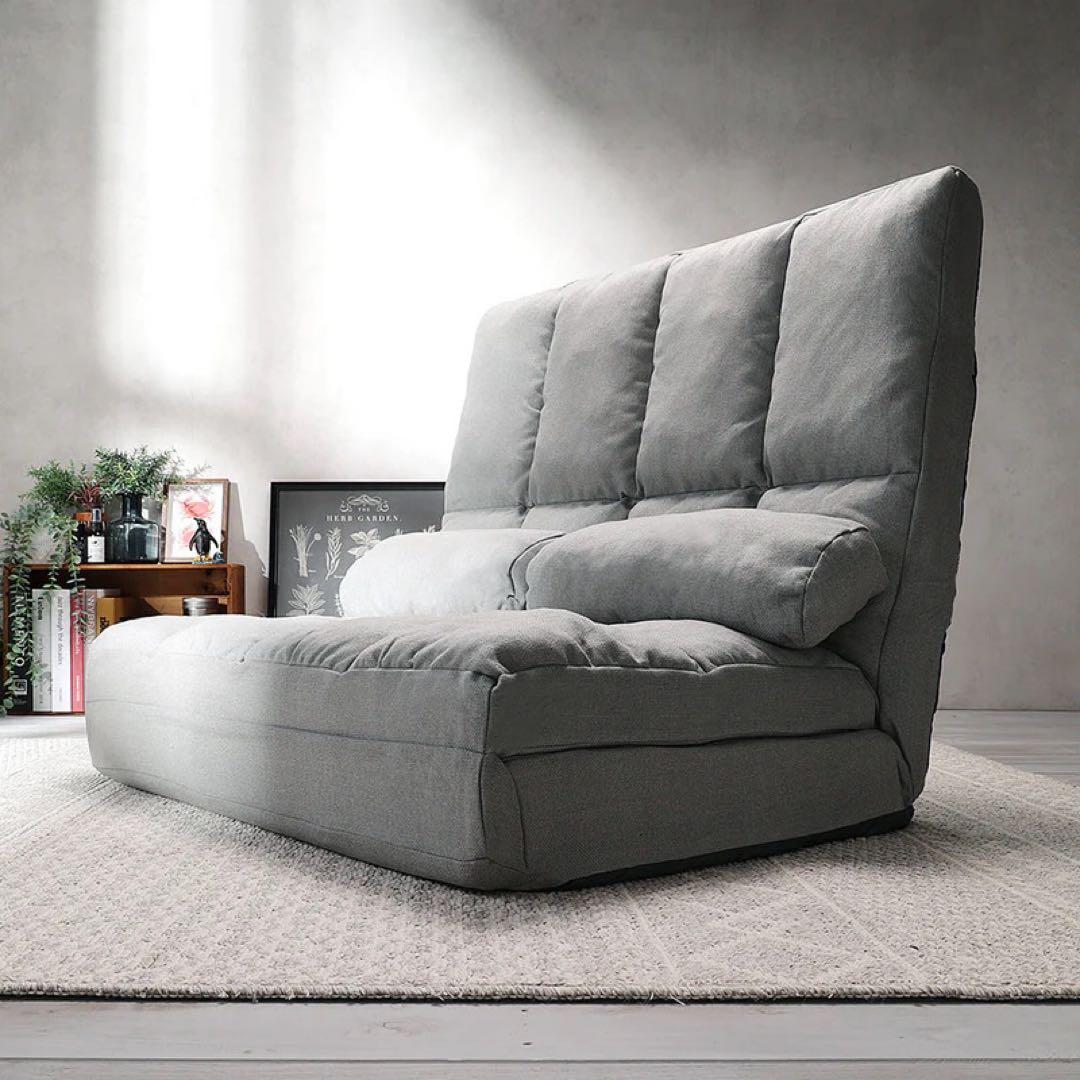 RASIK ソファベッド 2WAYスタイル ふっくらクッション付き　グレー