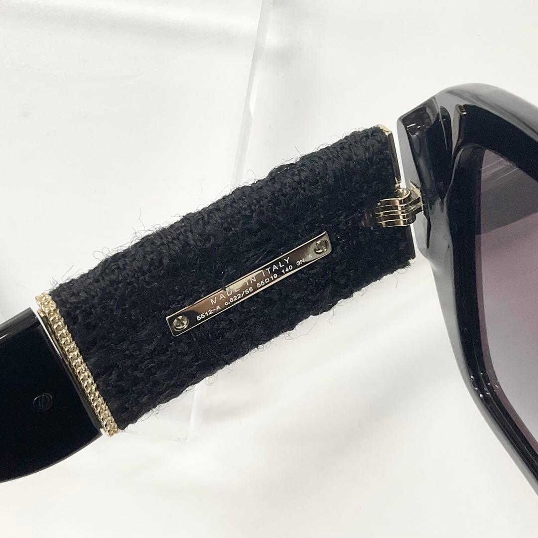 シャネル サングラス ココマーク ツイード ロゴ アイウェア ブラック