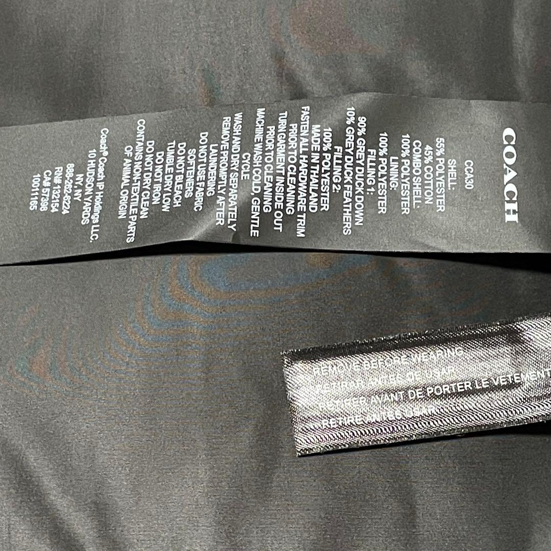 未使用品　コーチ　COACH （S） ダウンベスト　シグネチャー柄　黒