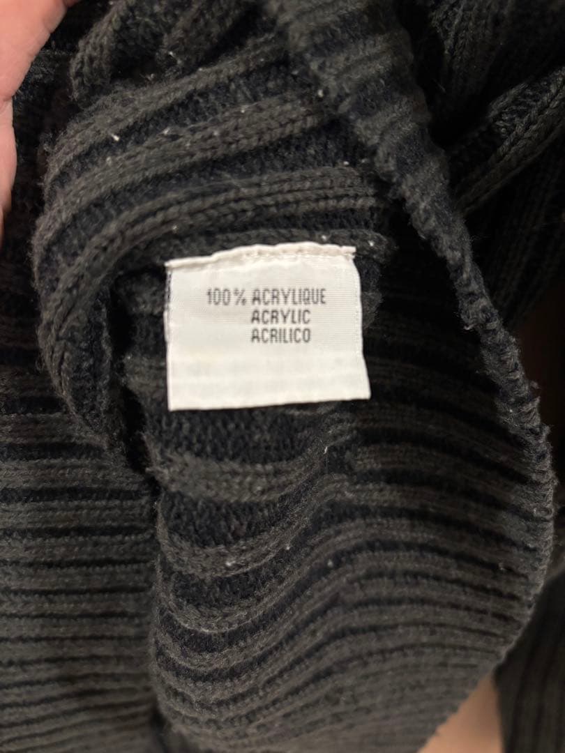 ロ*着様 古着 ジップデザインニット アクリル ツートーン