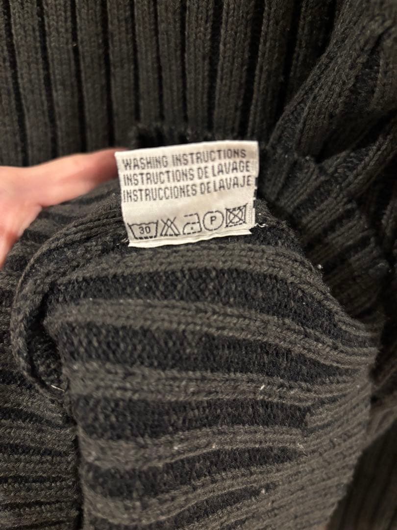 ロ*着様 古着 ジップデザインニット アクリル ツートーン