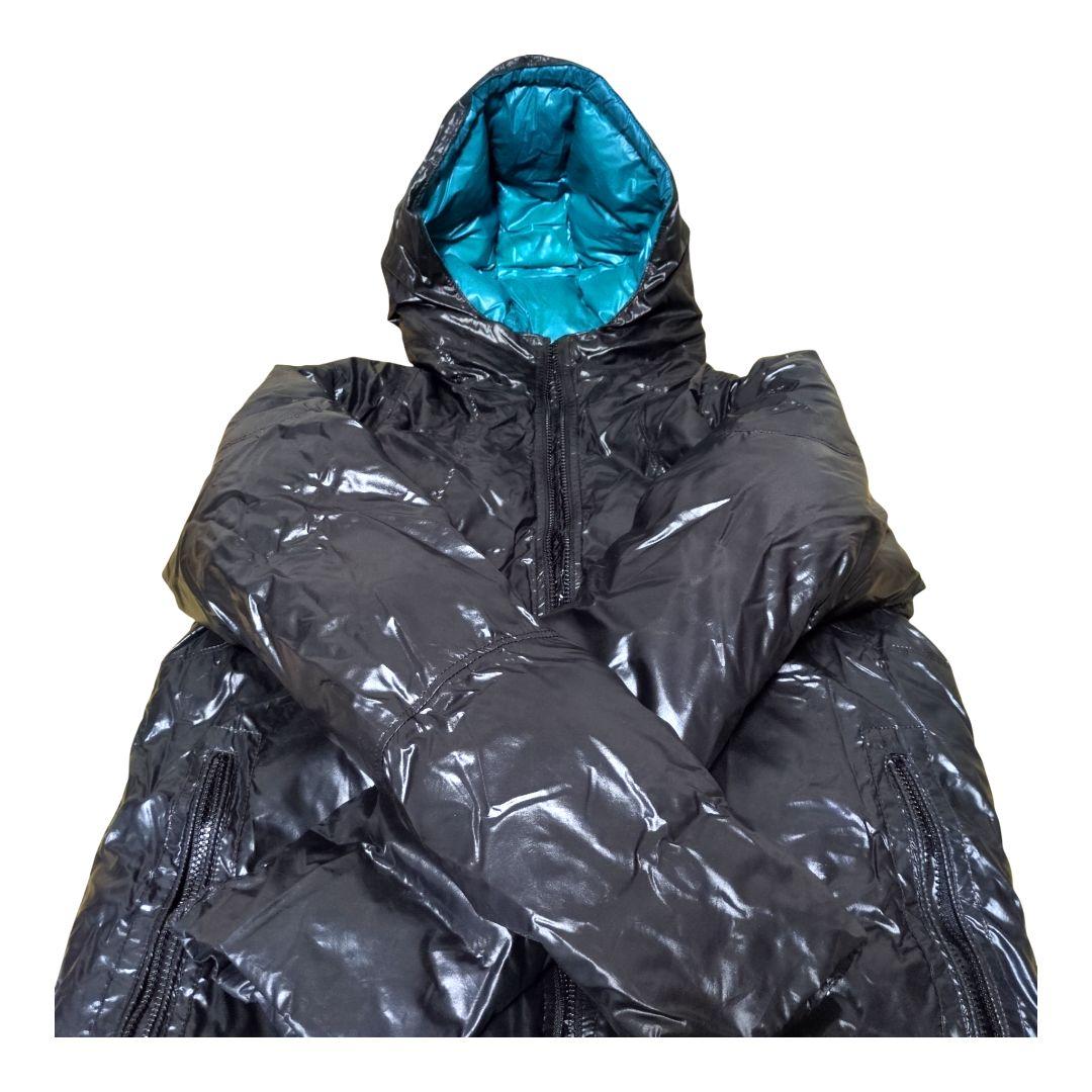 TATRAS フード付きダウンジャケット ブラック/ブルー