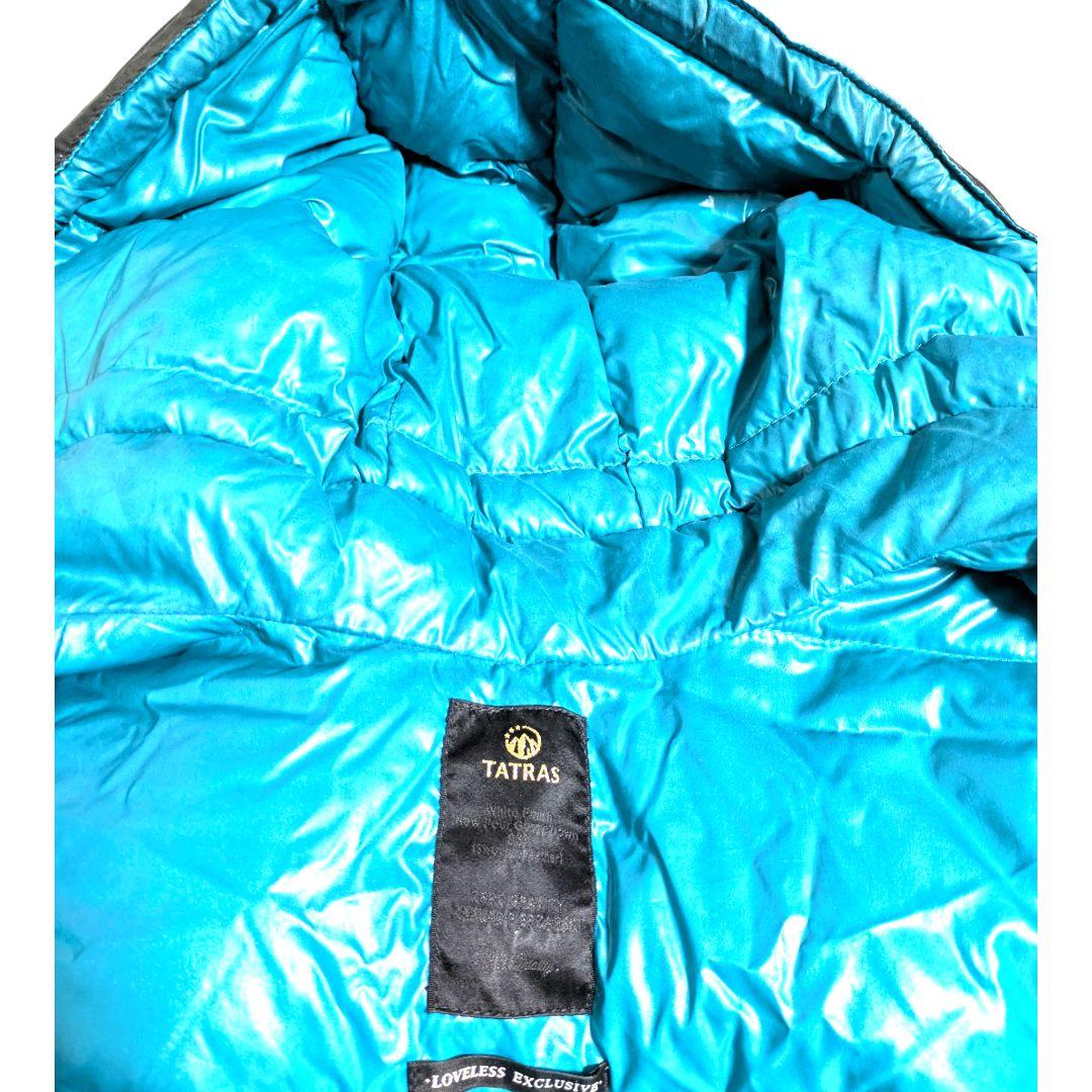 TATRAS フード付きダウンジャケット ブラック/ブルー