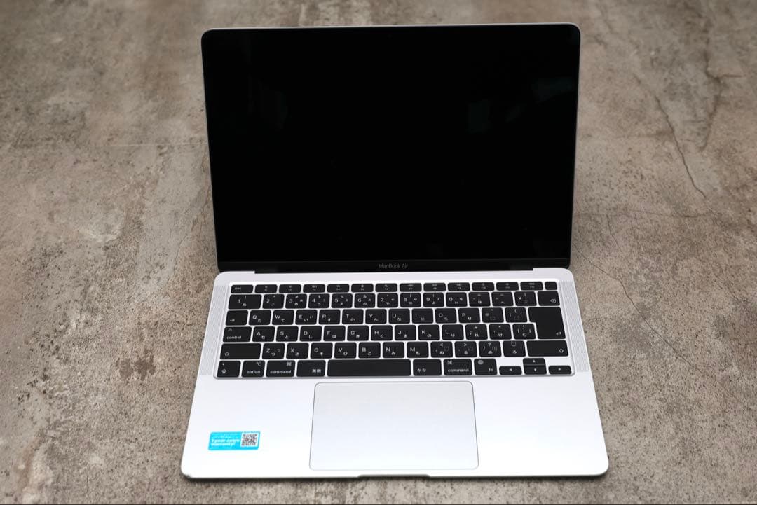 【希少16GBメモリ】M1 MacBookAir 512GBシルバー 箱充電器付