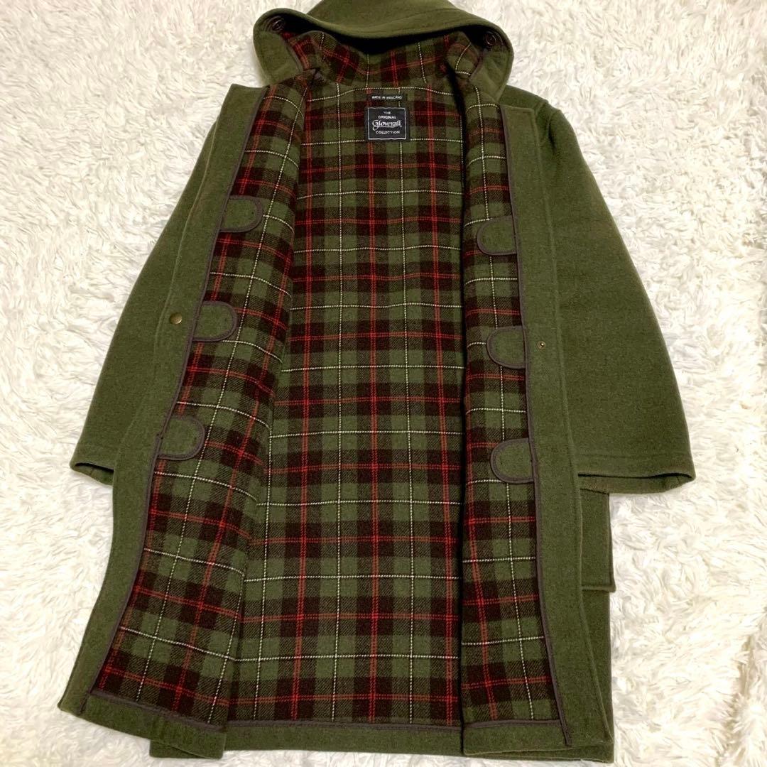 ★美品★ 英国製 グローバーオール ダッフルコート 裏地チェック USA40 L