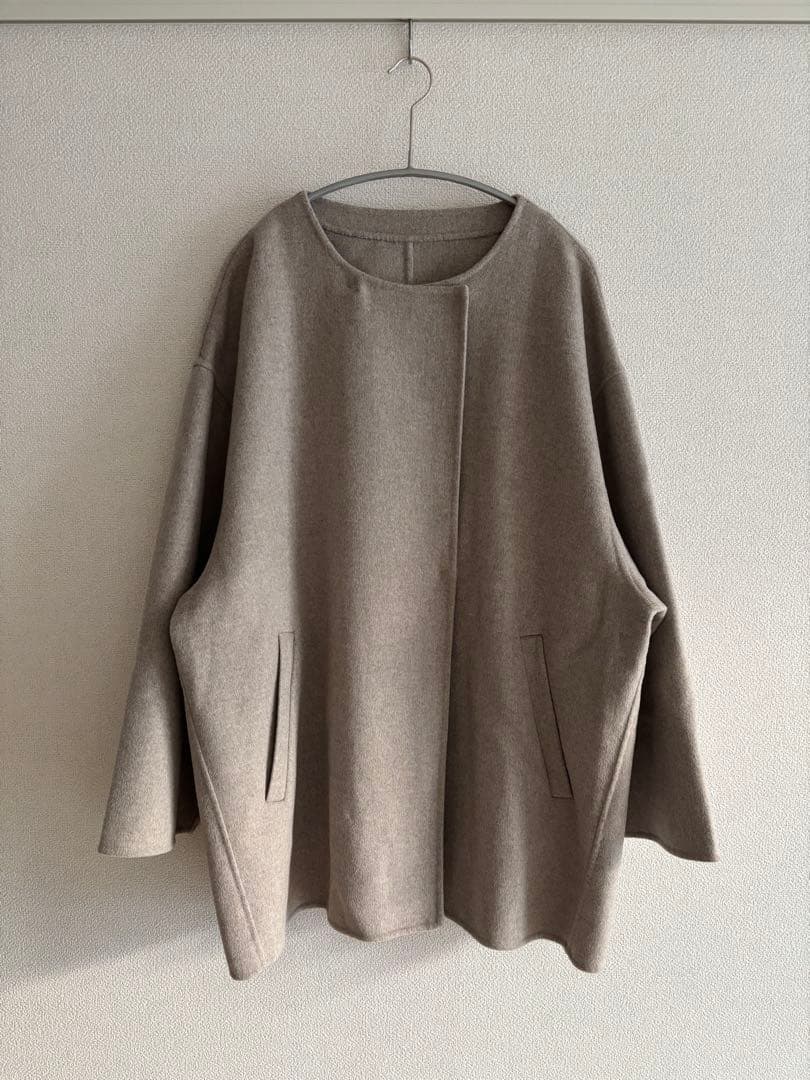 SLOBE IENA／HAMILTONダブルフェイスウールショートコクーンコート