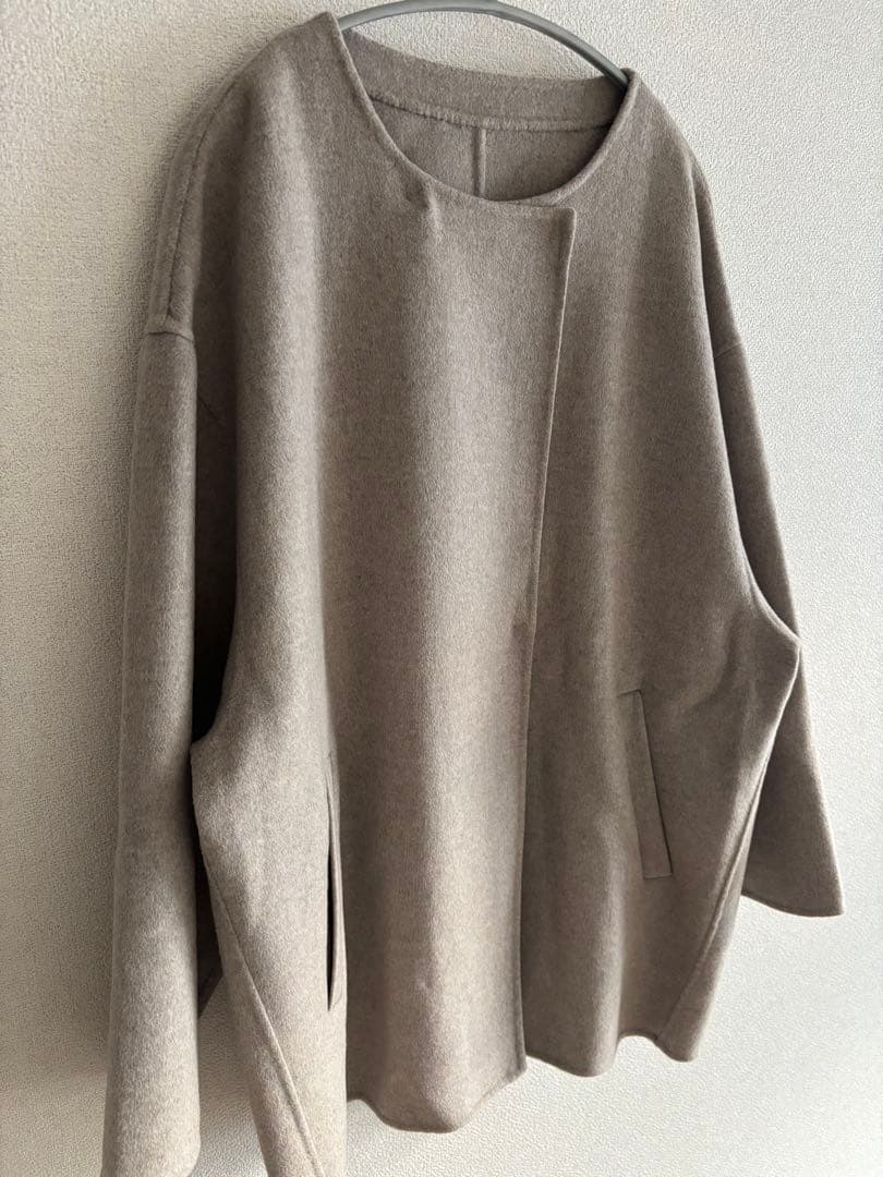 SLOBE IENA／HAMILTONダブルフェイスウールショートコクーンコート