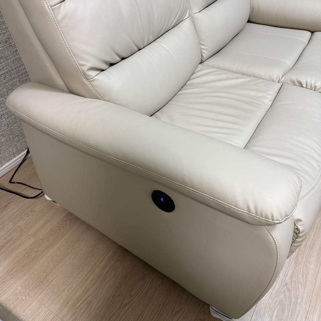 【送料込み】ニトリ　電動リクライニングソファ 2人掛け　Nビリーバ　合成皮革