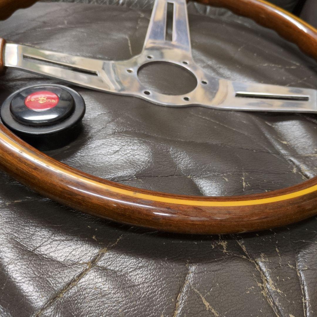 さ*ら様 美品　personal　ウッドステアリング　39%　当時物　パーソナル