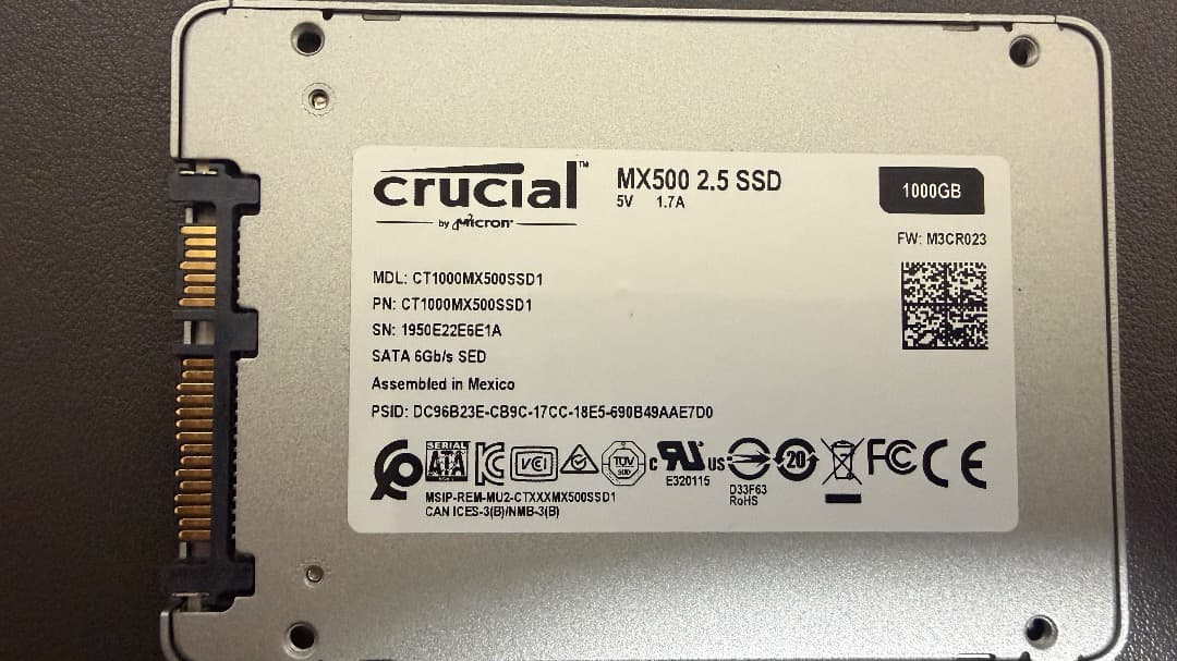 Crucial 2.5インチ 内蔵タイプ SSD 1TB（1000GB）