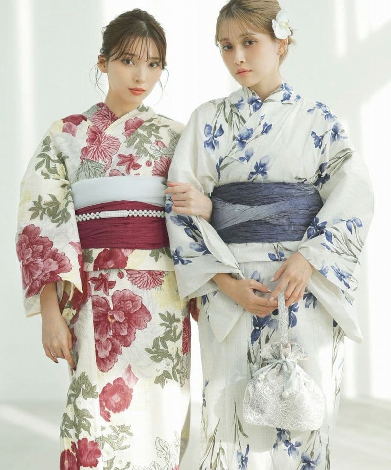 【ディータ】Dita【京の水墨画水仙】浴衣 帯 下駄セット 青 ブルー 花火大会