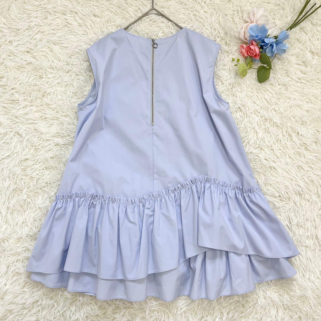 美品♡liten リテン レイヤードフリルブラウス ヒヤシンス