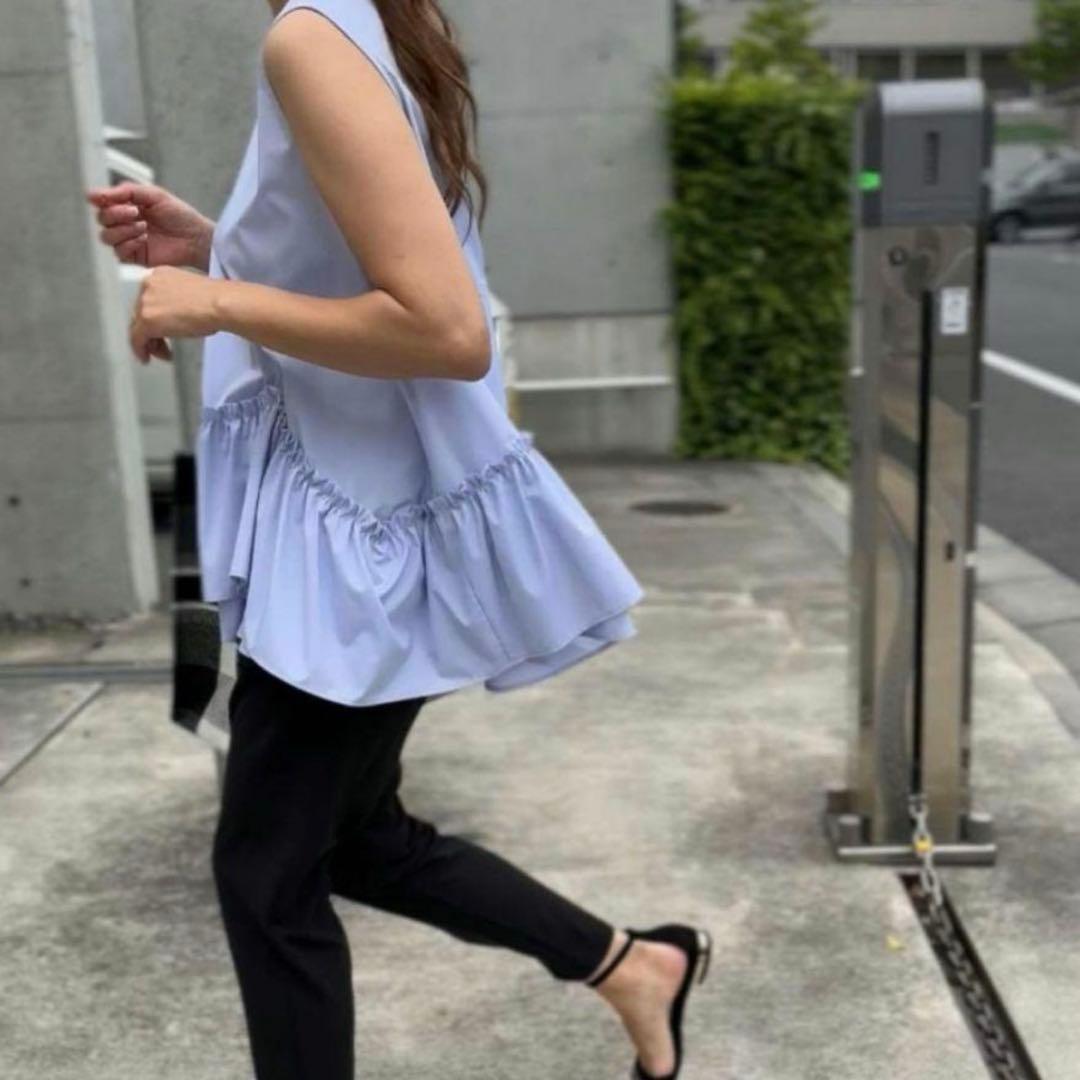 美品♡liten リテン レイヤードフリルブラウス ヒヤシンス