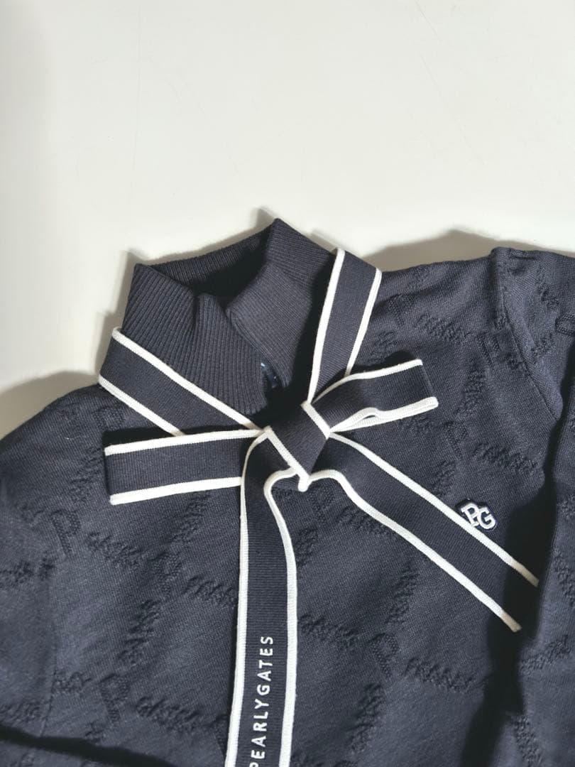 パーリーゲイツ　ダイヤロゴ柄ハイネックワンピース