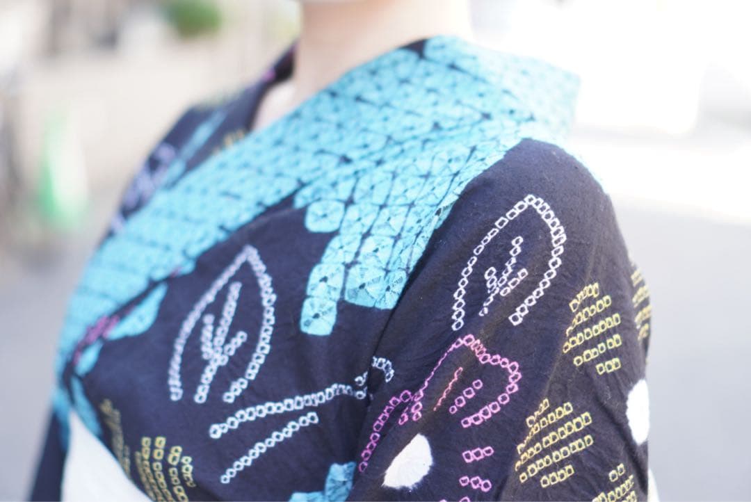 ❁888❁⭐︎浴衣　有松鳴海絞り　【7】単品