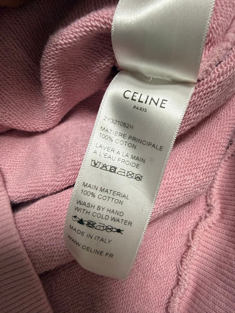 CELINE パーカー　ピンク　XS